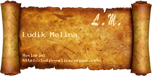 Ludik Melina névjegykártya